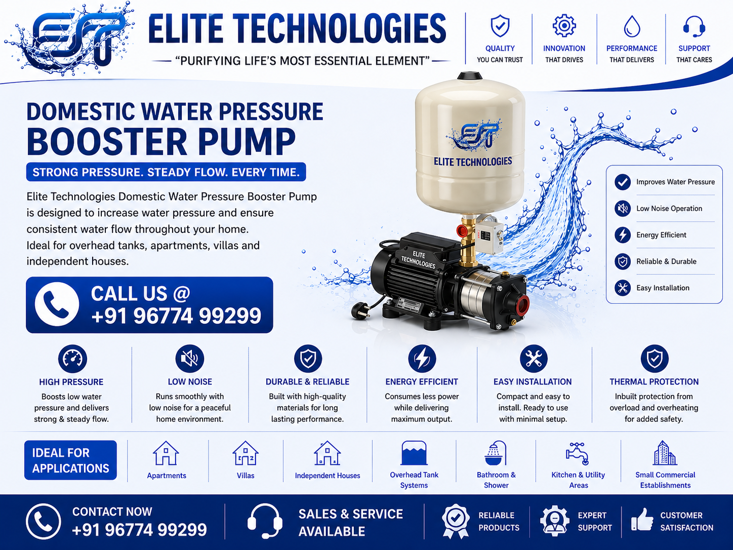 Domestic Water Pressure Booster Pump
